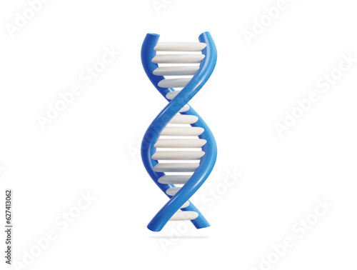 dna 3d illustration icon on isolated background