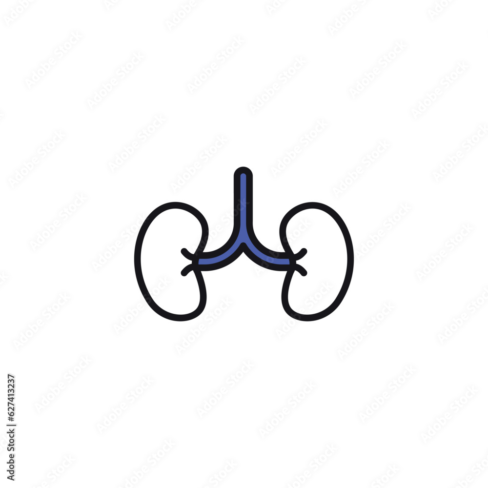 Kidney icon design with white background stock illustration Kidney icon design with white background stock illustration