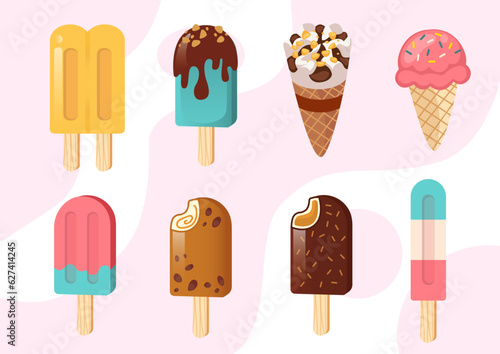 Ice cream vector collection © Elizabeth