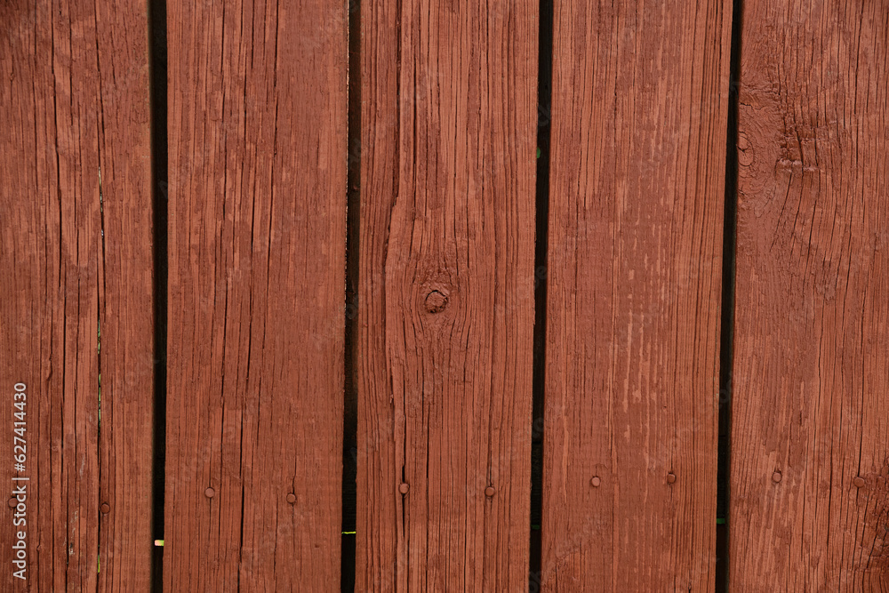 Naklejka premium shabby wooden background texture surface of wood brown red fence