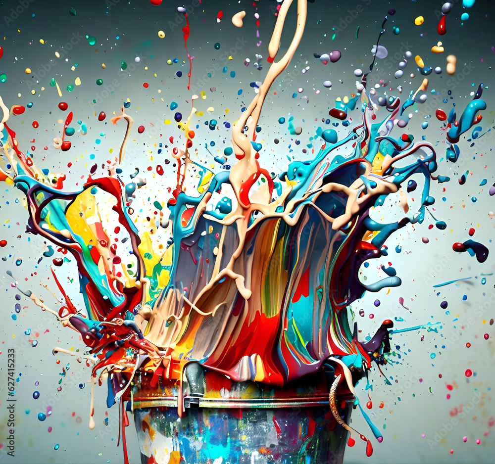 abstract background with paint splashes generative ai abstract background with paint splashes generative ai