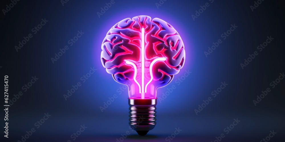 brain, neon brain, neon