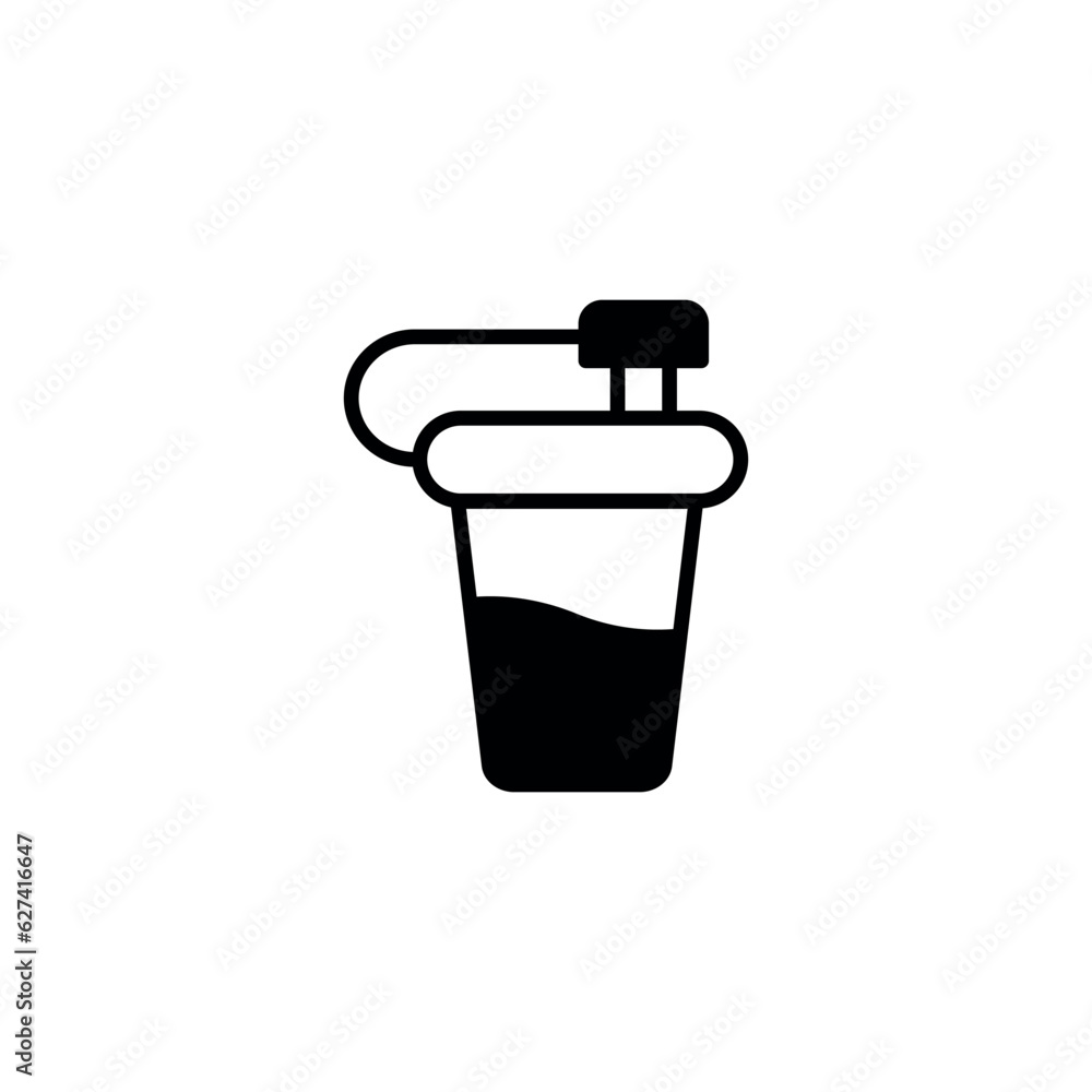 Protein Drink icon design with white background stock illustration Protein Drink icon design with white background stock illustration