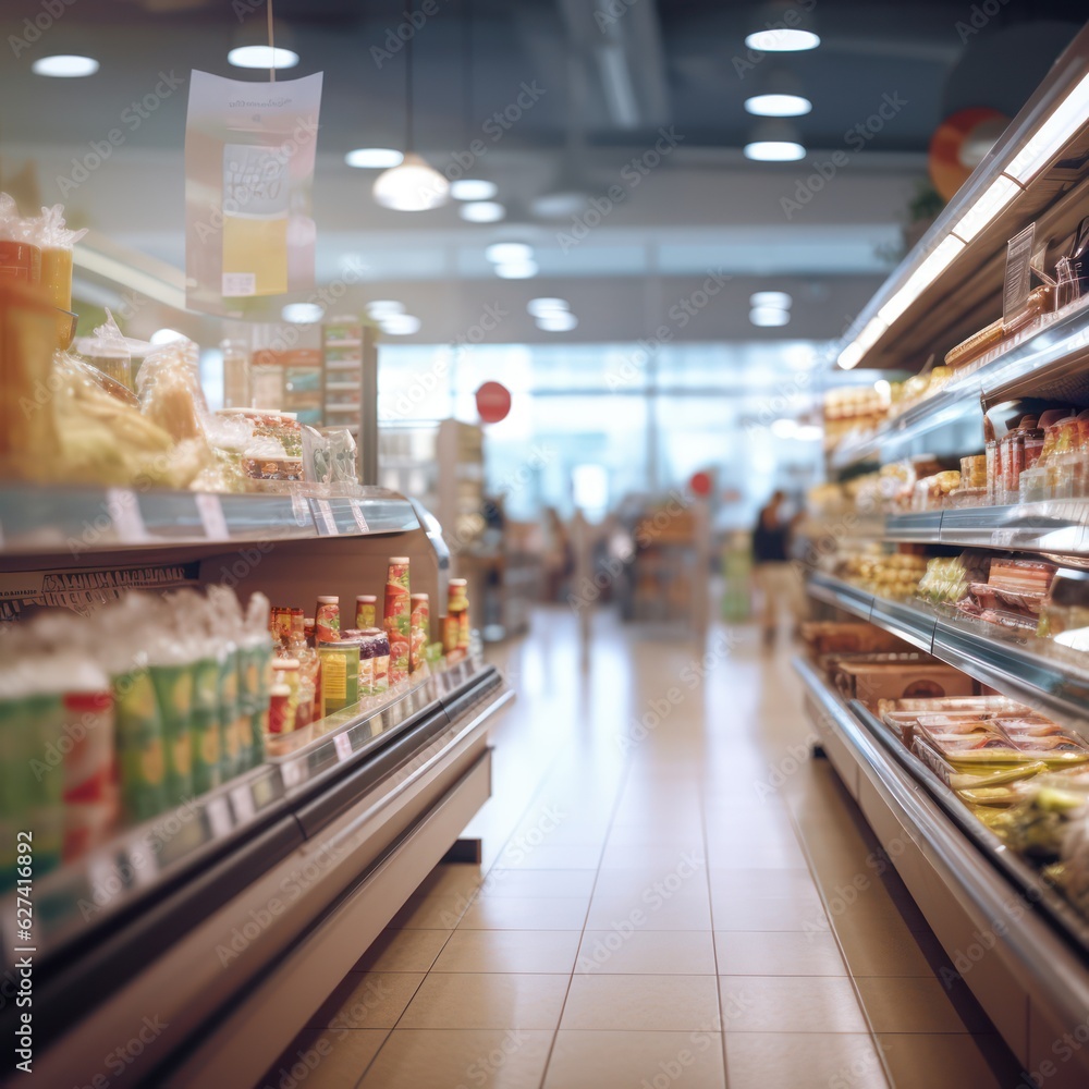 blur supermarket and retail store