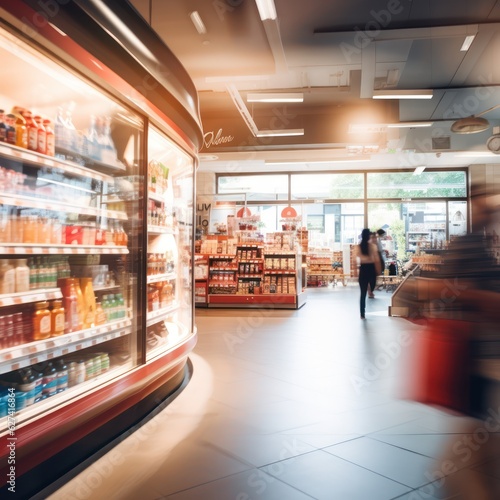 blur supermarket and retail store