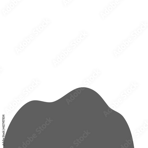 Hand Drawn Stone in Flat Style