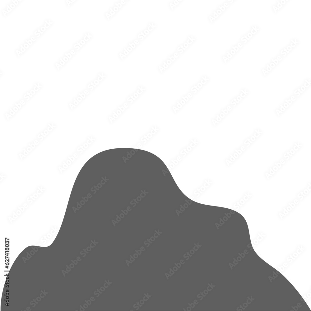 Hand Drawn Stone in Flat Style Hand Drawn Stone in Flat Style