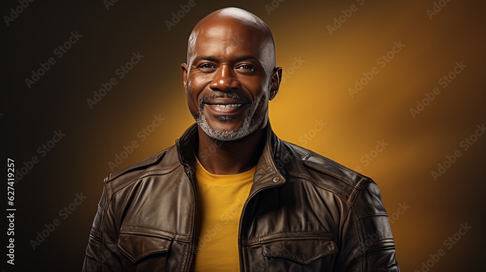 Obraz premium Portrait of middle aged man. Made with Generative AI.