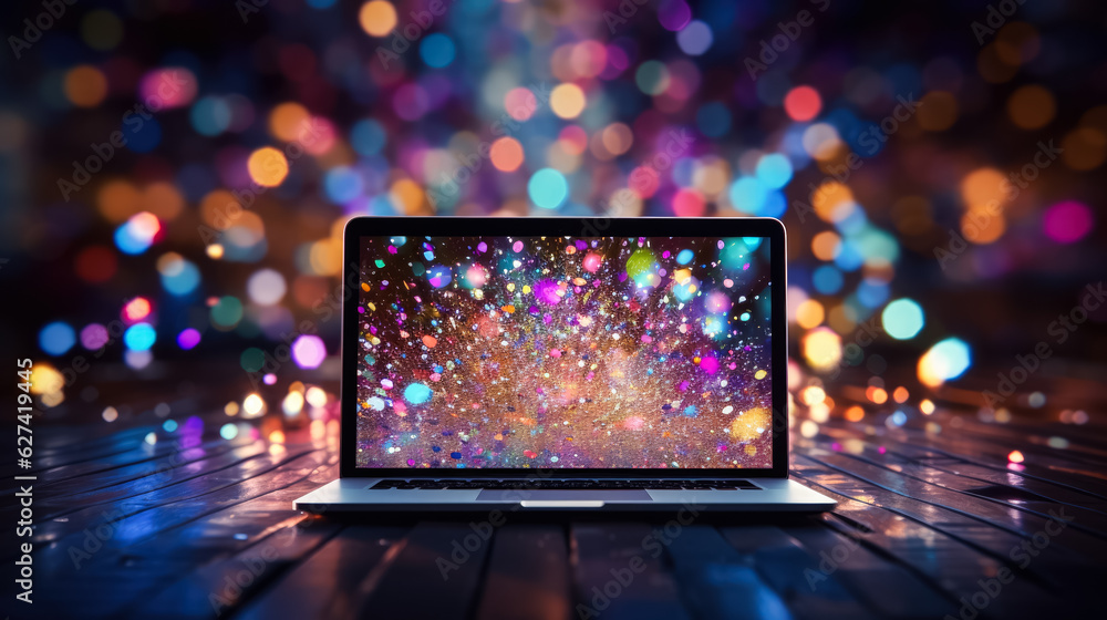 Cyber monday confetti; computer technology futuristic background with empty space for text Cyber monday confetti; computer technology futuristic background with empty space for text