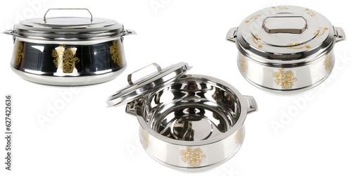 Images of a hot pot on a white background