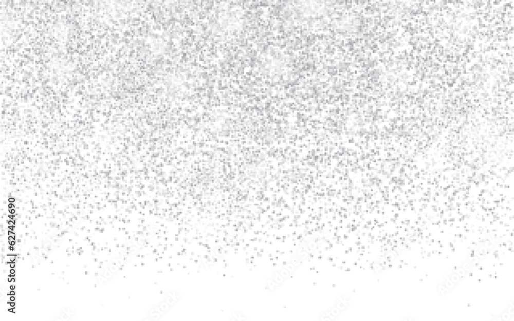 Silver dust. Falling glitter texture. Greeting card template. Shiny ...