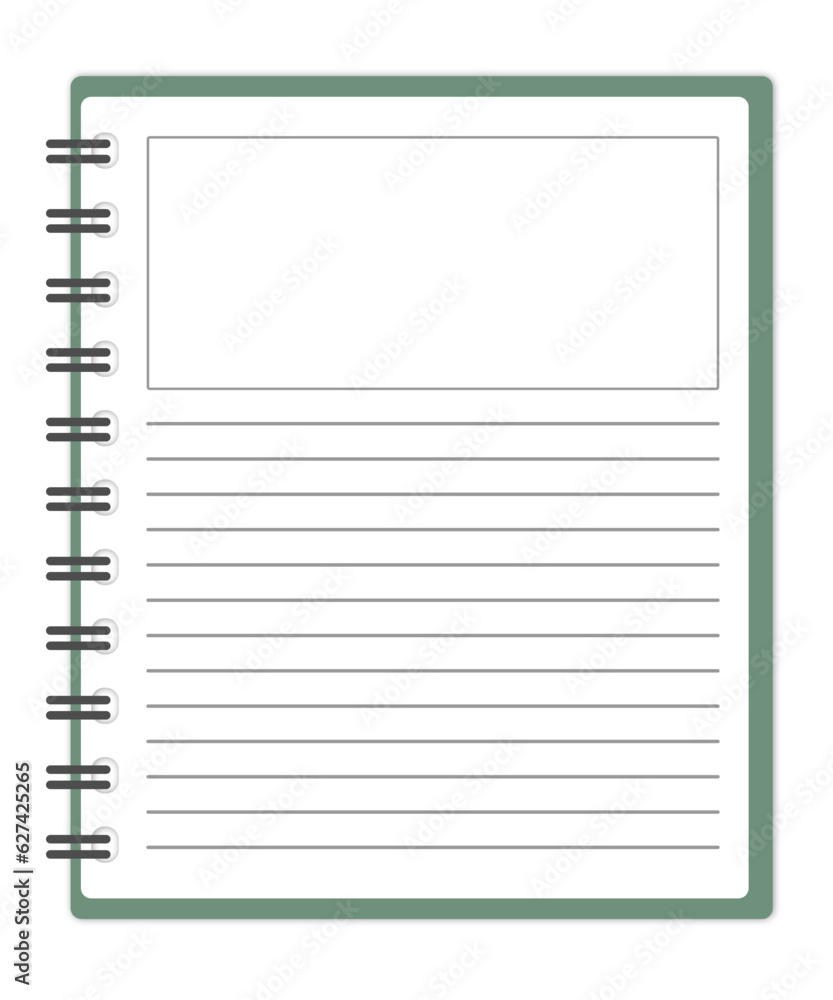 Isolated Blank Journal Spiral Notebook