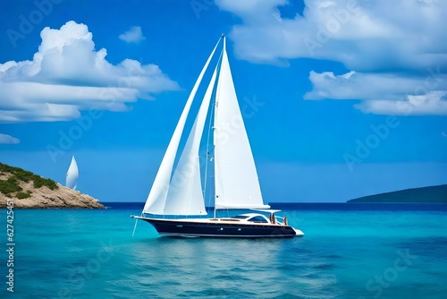 yacht on the sea