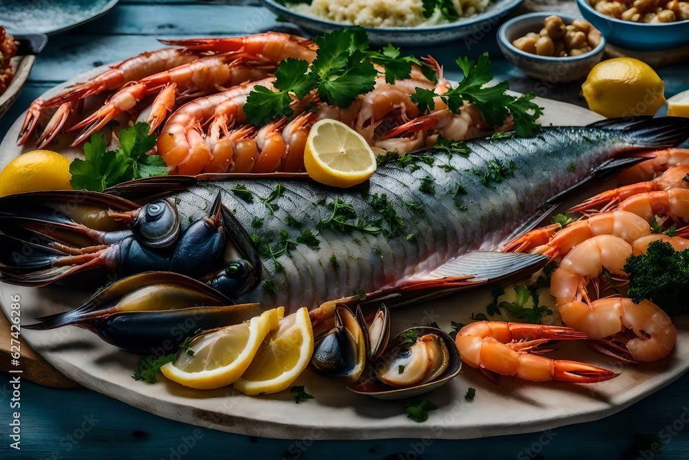 fresh seafood on ice fresh seafood on ice