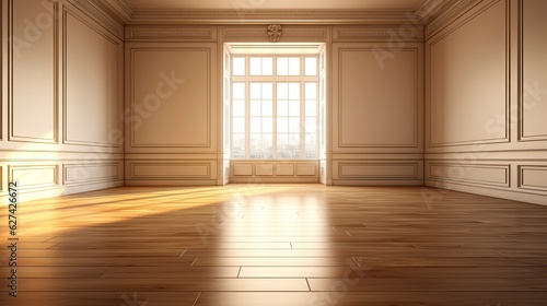 Empty room New Traditional style morning light copy space  Generative AI