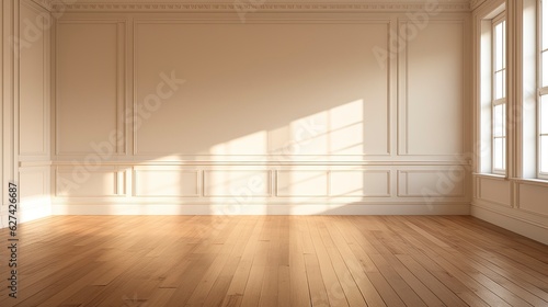 Empty room New Traditional style morning light copy space, Generative AI