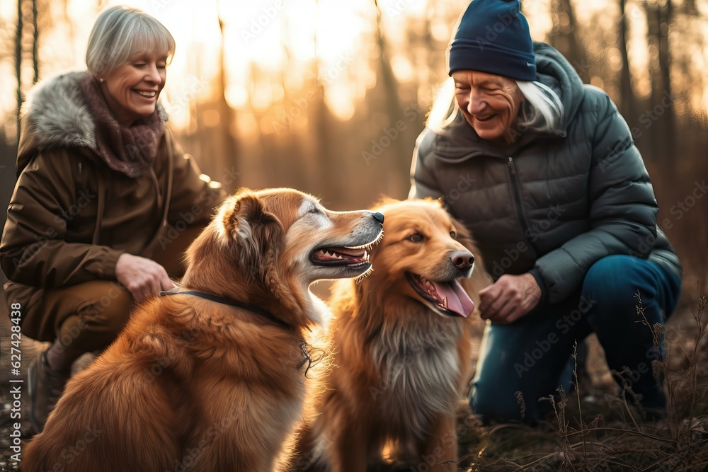 Dog and owner enjoying outdoor activity Dog and owner enjoying outdoor activity