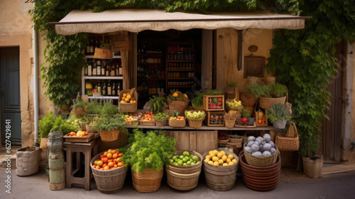 French Village shop selling fresh food, wine, groceries and regional products
