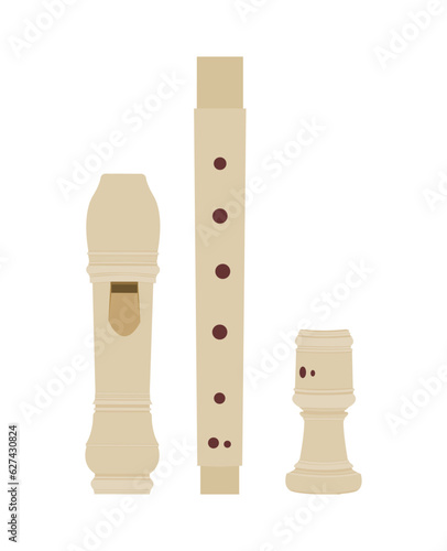 Music Instrument recorder 3 pack vector design