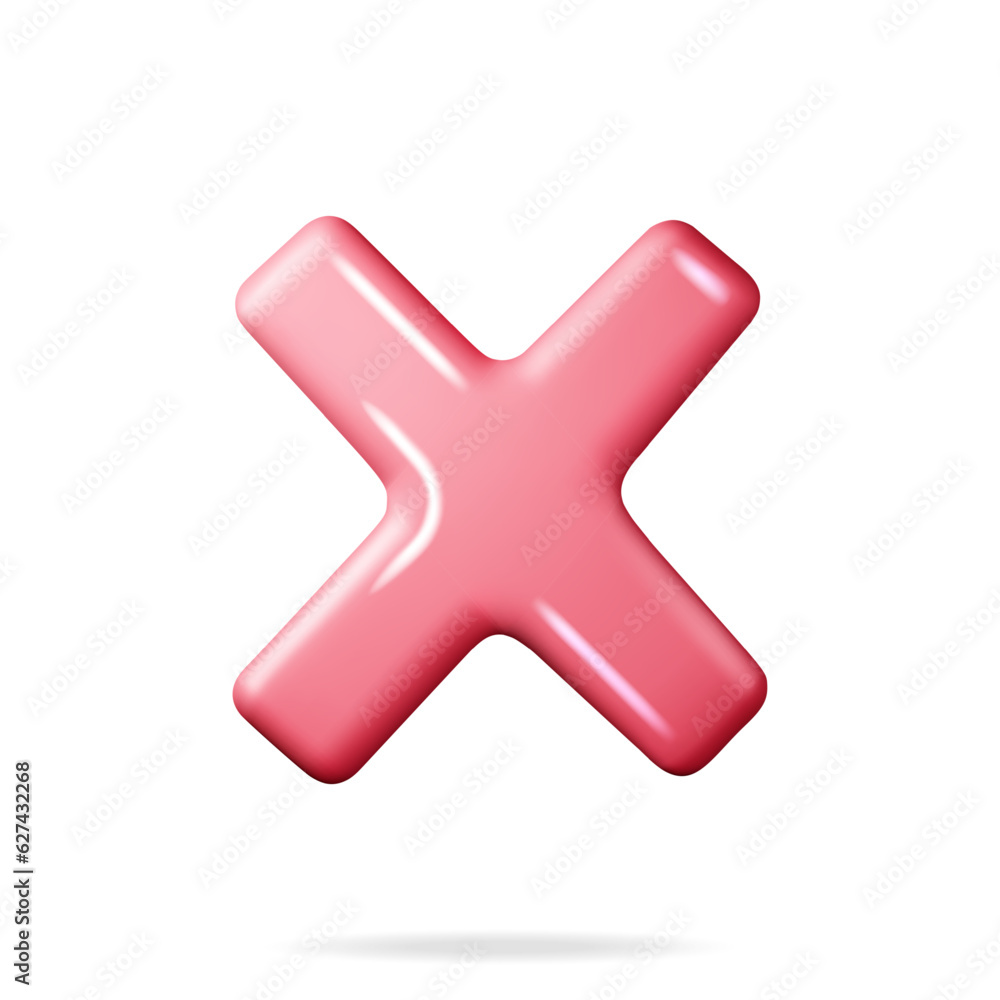 3D Wrong Button Shape. Red No or Incorrect Sign Render. Red Checkmark Tick Represents Rejection. Wrong Choice Concept. Cancel, Error, Stop, Disapprove or Negative Symbol. Vector Illustration 3D Wrong Button Shape. Red No or Incorrect Sign Render. Red Checkmark Tick Represents Rejection. Wrong Choice Concept. Cancel, Error, Stop, Disapprove or Negative Symbol. Vector Illustration
