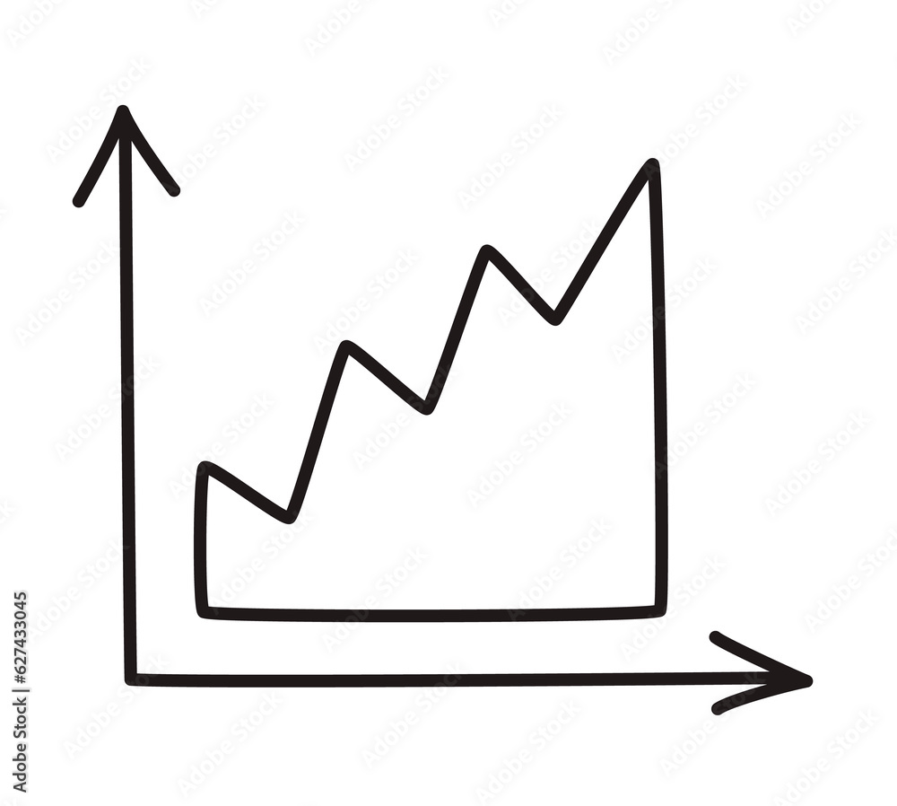 Doodle graph chart icon or logo, hand drawn with thin black line. Png clipart isolated on transparent background Doodle graph chart icon or logo, hand drawn with thin black line. Png clipart isolated on transparent background