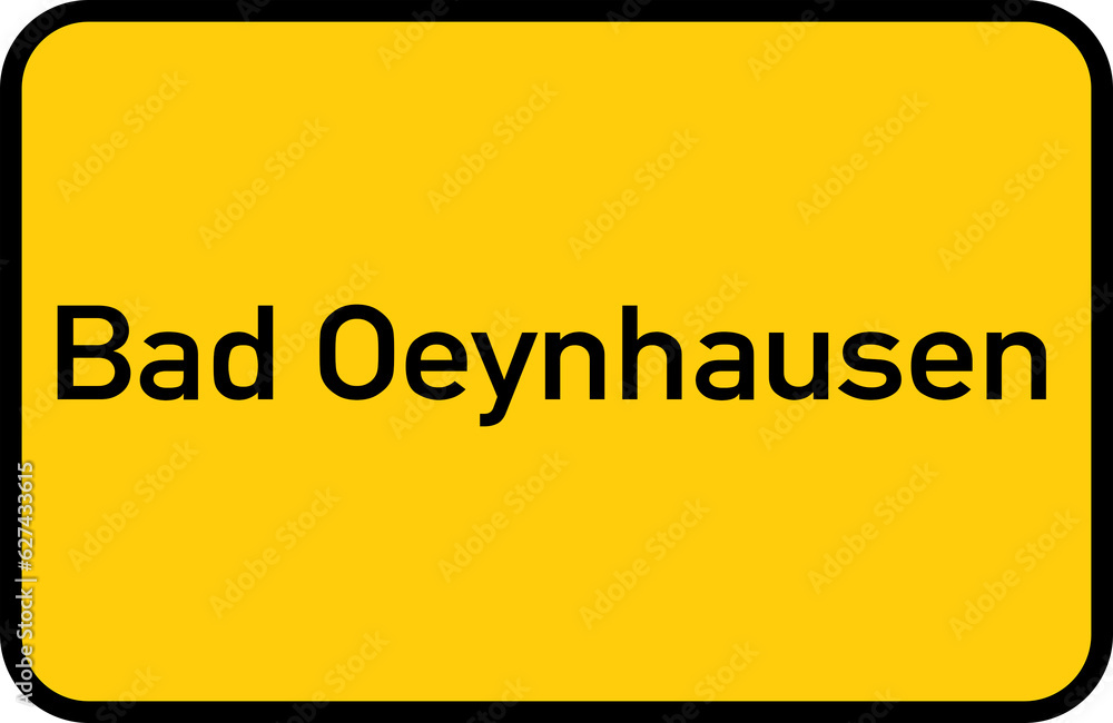 City sign of Bad Oeynhausen - Ortsschild von Bad Oeynhausen City sign of Bad Oeynhausen - Ortsschild von Bad Oeynhausen