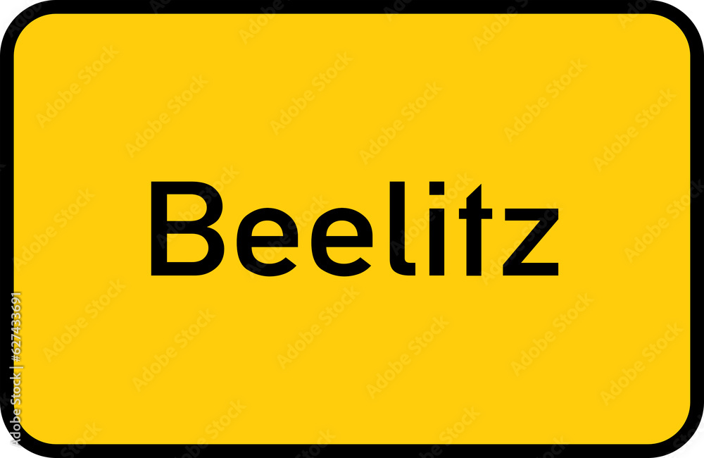 City sign of Beelitz - Ortsschild von Beelitz City sign of Beelitz - Ortsschild von Beelitz