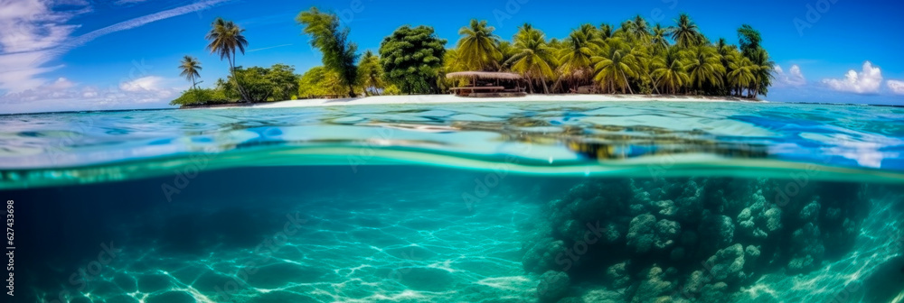 Fiji Islands panoramic view - Generative AI