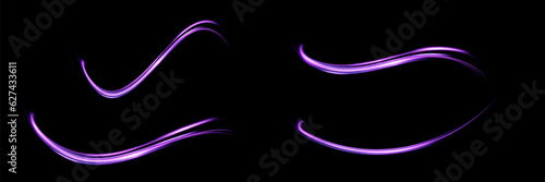 Neon light.Motion speed light lines.Colorful wave effect.Squiggle.Swirl curve effect.