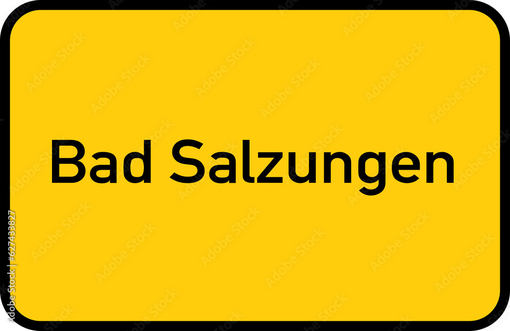 City sign of Bad Salzungen - Ortsschild von Bad Salzungen City sign of Bad Salzungen - Ortsschild von Bad Salzungen