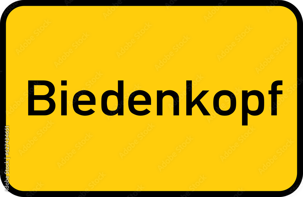 City sign of Biedenkopf - Ortsschild von Biedenkopf City sign of Biedenkopf - Ortsschild von Biedenkopf