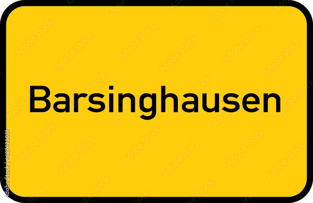 City sign of Barsinghausen - Ortsschild von Barsinghausen City sign of Barsinghausen - Ortsschild von Barsinghausen