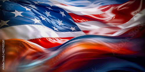 A beautiful american flag. Patriotism concept - Generative AI