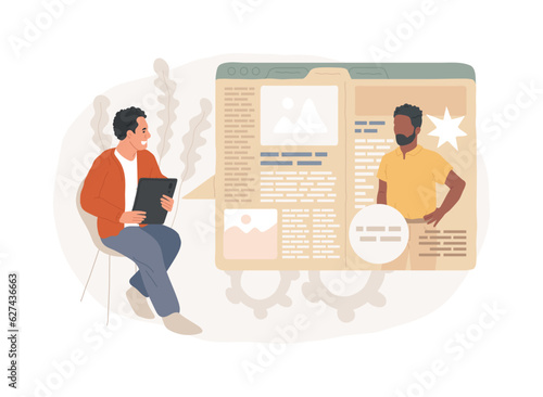 Magazine isolated concept vector illustration. Periodical publication, latest news, electronic publishing, online magazine, mail distribution, newsstand and bookstore, review vector concept.