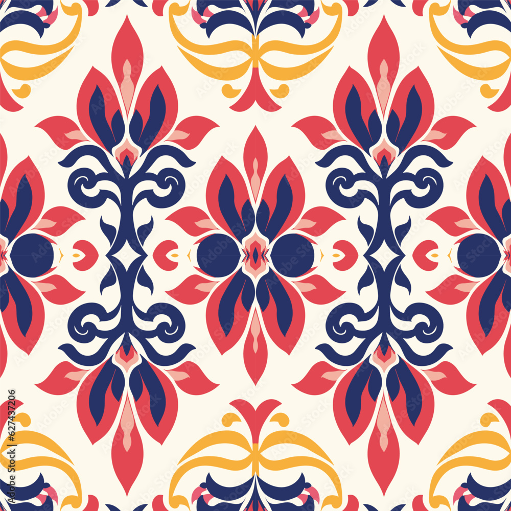 Traditional Thai Kanok fabric pattern. Luxury ornate elegant Thai style ...