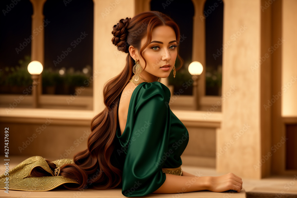 Fototapeta premium portrait of beautiful arabic woman