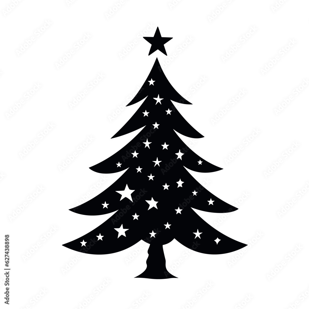 Vector illustration of a Christmas tree concept. Vector illustration of a Christmas tree concept.
