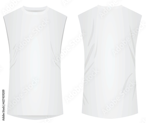 White sleeveless jersey. vector illustration