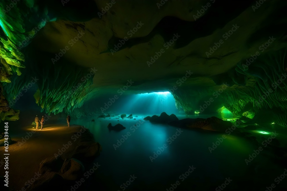 Darkness loomed, revealing only flickers of light trapped within the cavern's collapse.