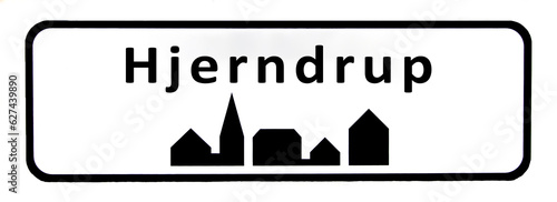 City sign of Hjerndrup - Hjerndrup Byskilt photo