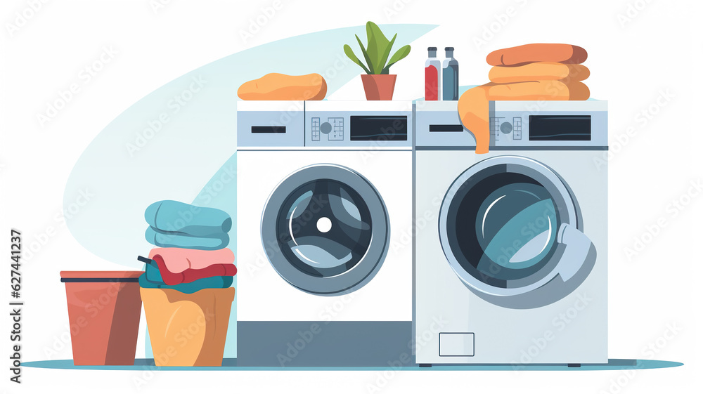 Laundry room with washing machines Laundry room with washing machines