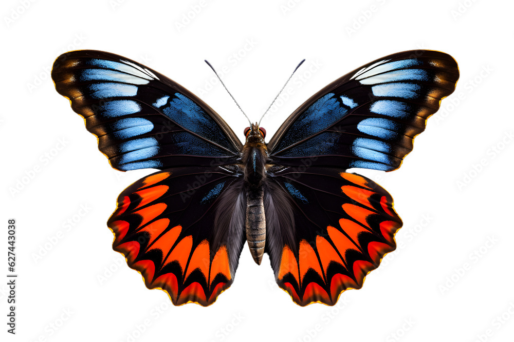 Obraz premium Beautiful color butterfly isolated on a transparent background