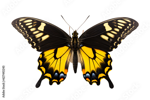 Beautiful color butterfly isolated on a transparent background