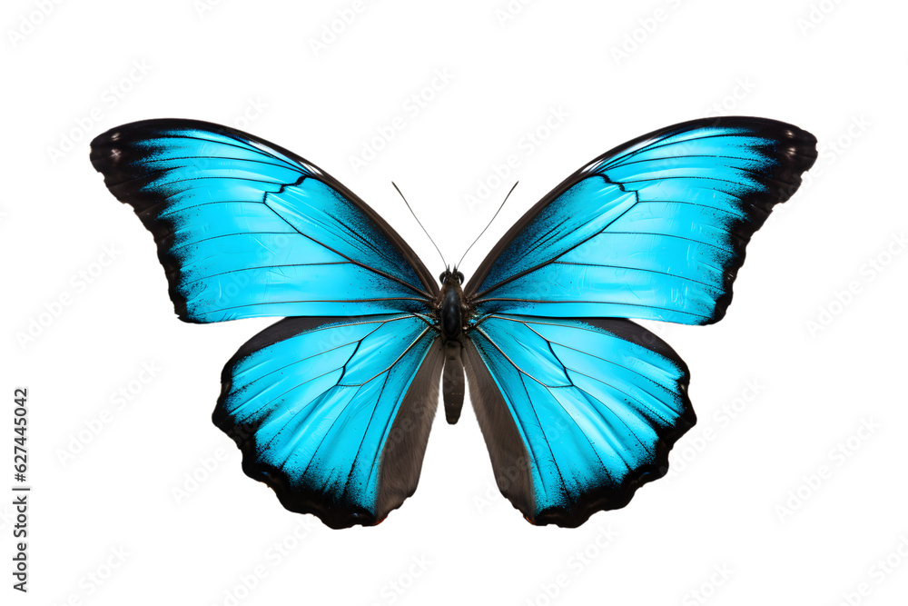 Fototapeta premium Beautiful color butterfly isolated on a transparent background