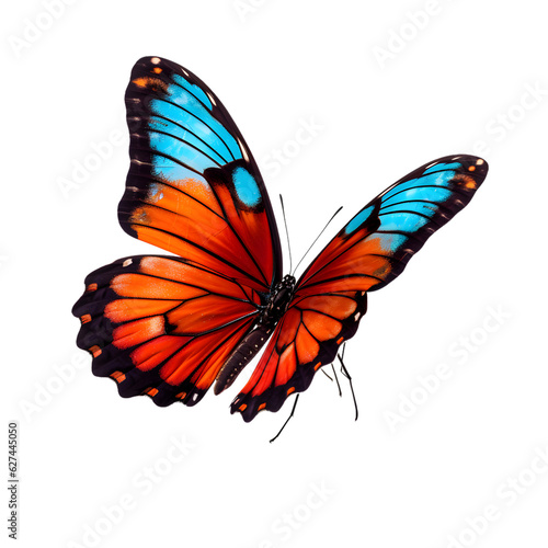 Beautiful color butterfly isolated on a transparent background