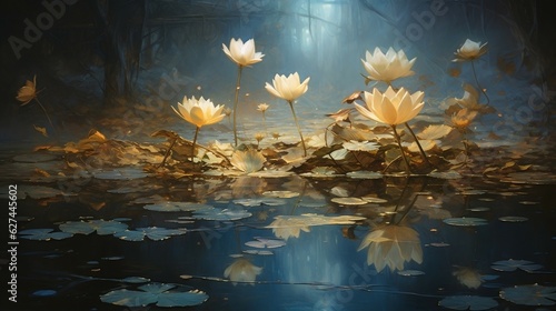 water lily in water © c