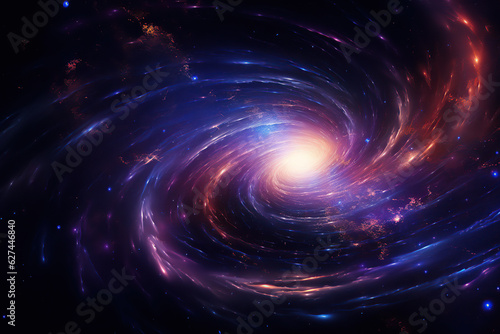 Canvas Print Abstract space vortex black hole