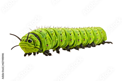 Swallowtail caterpillar isolated on a transparent background