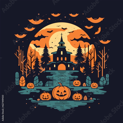 halloween background with pumpkins