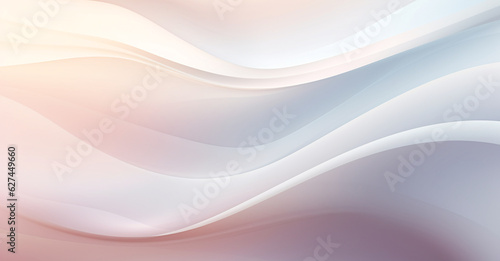 White and pink gradient background with white curved lines smooth and flow in a wave-like pattern. The colors are soft and pastel-like. 
